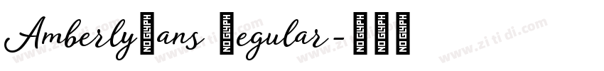 AmberlySans Regular字体转换